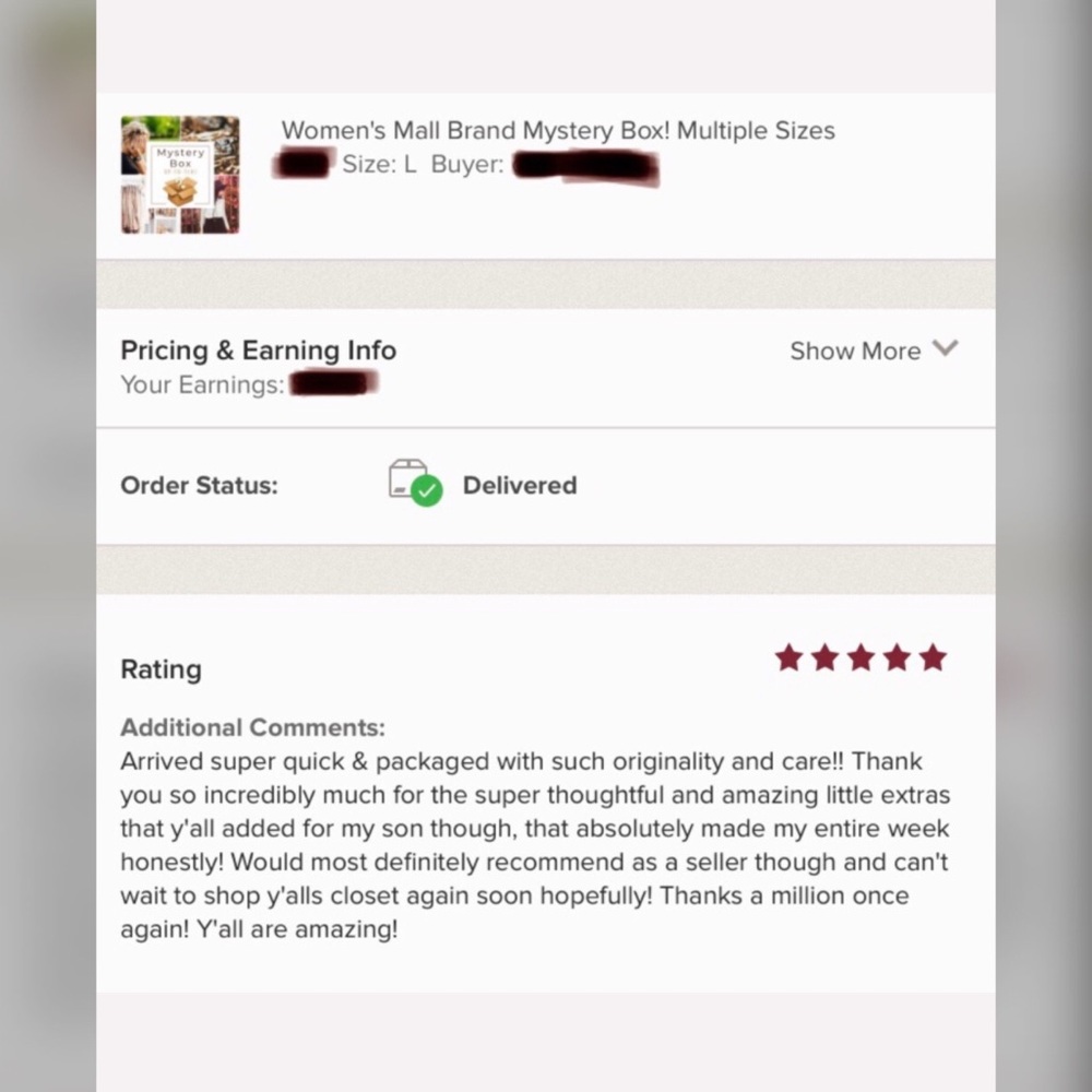 Positive Feedback from MYSTERY BOX buyers!
